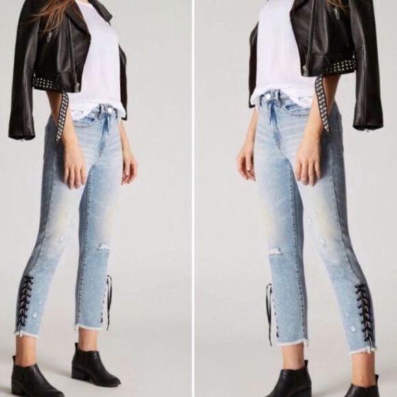 NWT BlankNYC‎ High Rise Ankle Straight Jeans - Picture 1 of 3